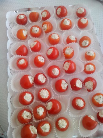 tomate cerise fromage frais